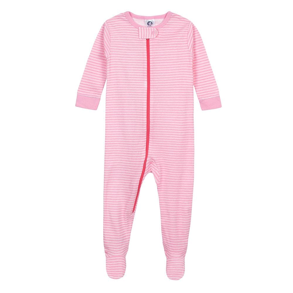 2-Pack Baby Girls Sloths Snug Fit Footed Pajamas